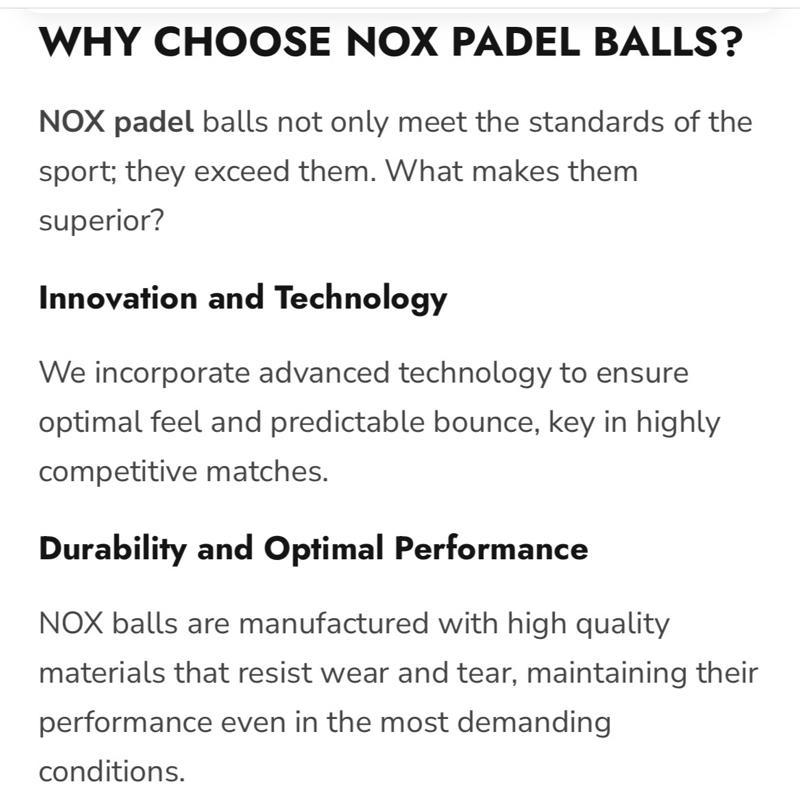 NOX Nerbo Bola Padel 3 Bola/kaleng - Gambar 6