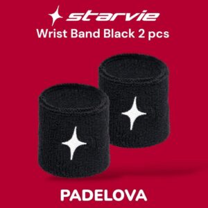 StarVie Star Wristband Gelang Keringat Padel Original Hitam / Putih 2 pcs