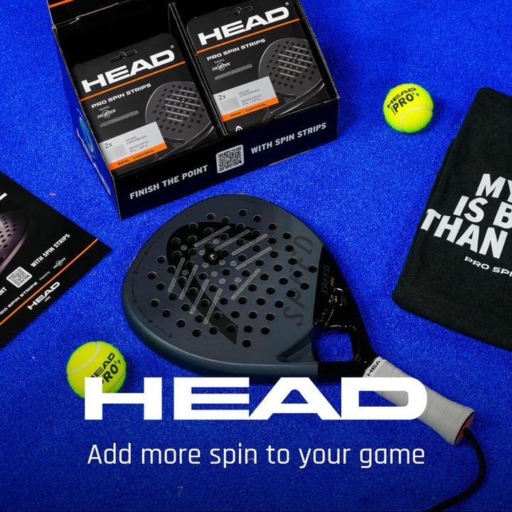 HEAD Pro Spin Strips Padel Rezztek Spin Enhancer Ultra-thin Lightweight 2g per Raket Tahan 50 Jam Customizable Mudah Dilepas - Ball, Bola - Gambar 7